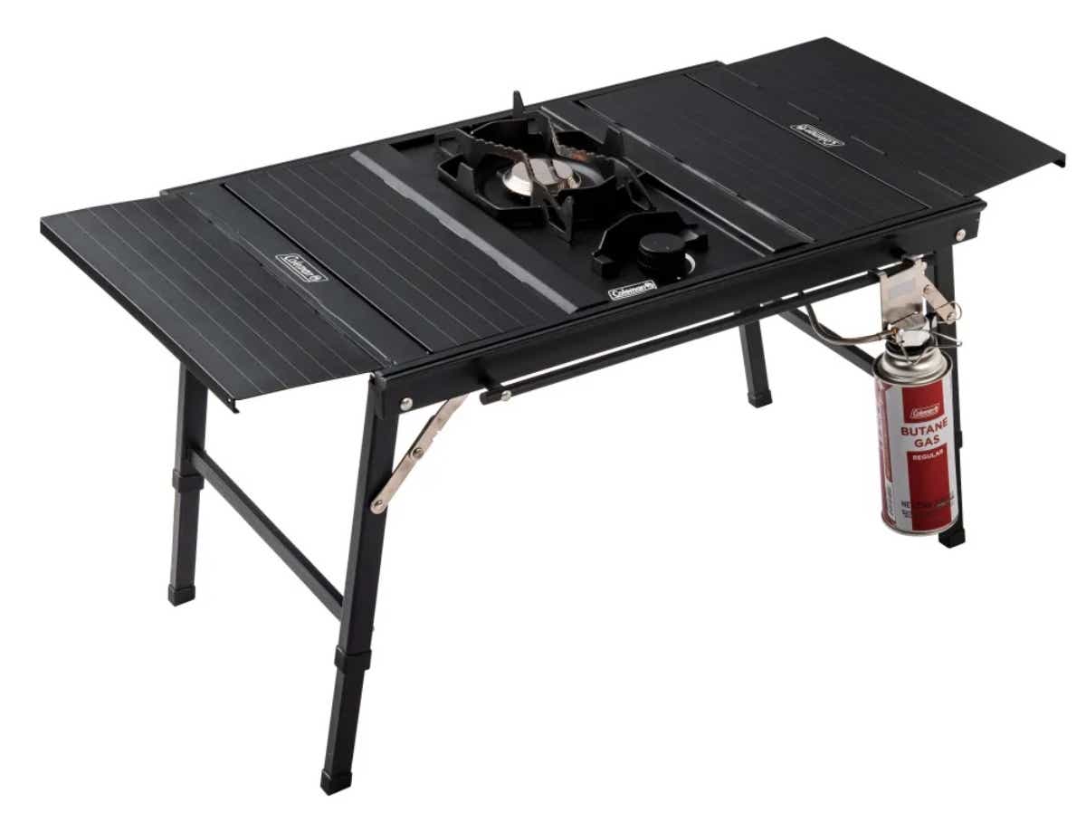 コールマン 　デュアルガスバーナーストーブ　フラットテーブル/60（ブラック）　カセットガス
