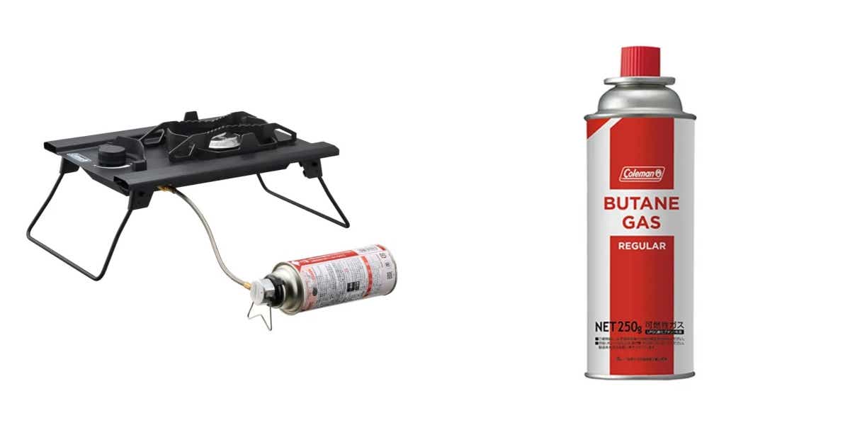 コールマン 　デュアルガスバーナーストーブ　フラットテーブル/60（ブラック）　カセットガス
