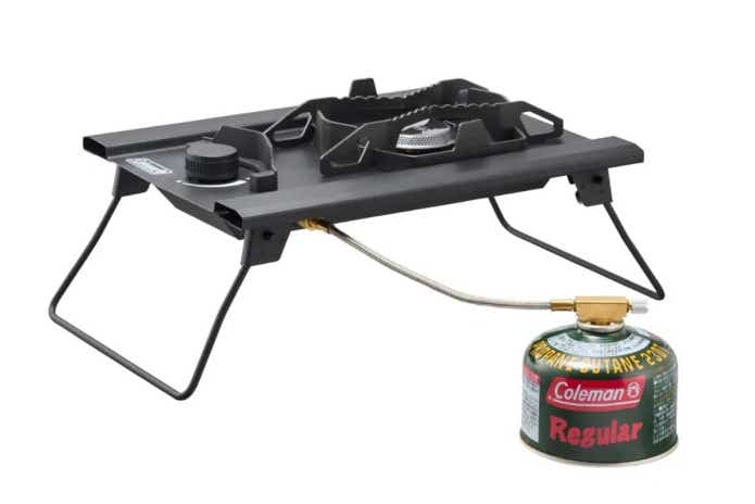 コールマン 　デュアルガスバーナーストーブ　フラットテーブル/60（ブラック）　カセットガス
