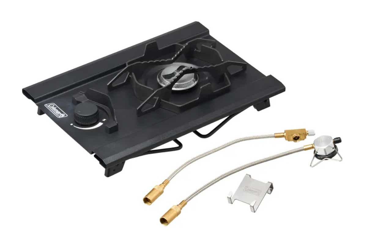 コールマン 　デュアルガスバーナーストーブ　フラットテーブル/60（ブラック）　カセットガス
