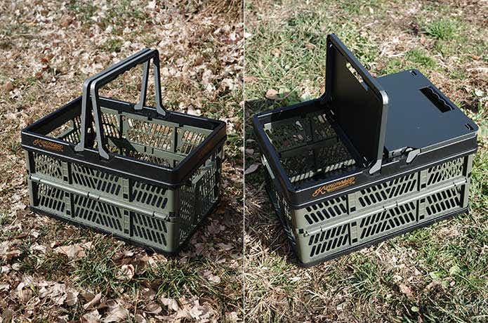 折りたたみコンテナとトレーブル