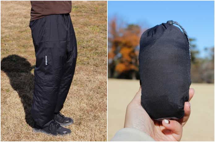 U.L.ストレッチウインドパンツ着用と収納