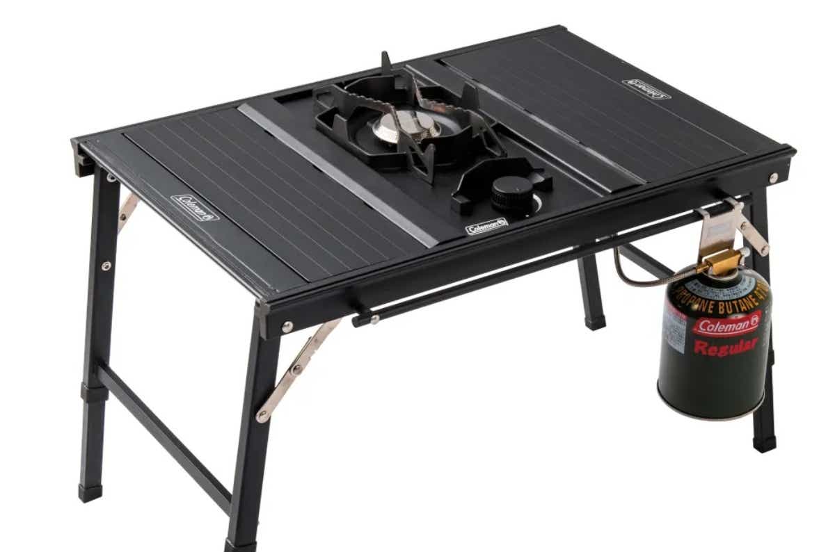 コールマン 　デュアルガスバーナーストーブ　フラットテーブル/60（ブラック）　カセットガス
