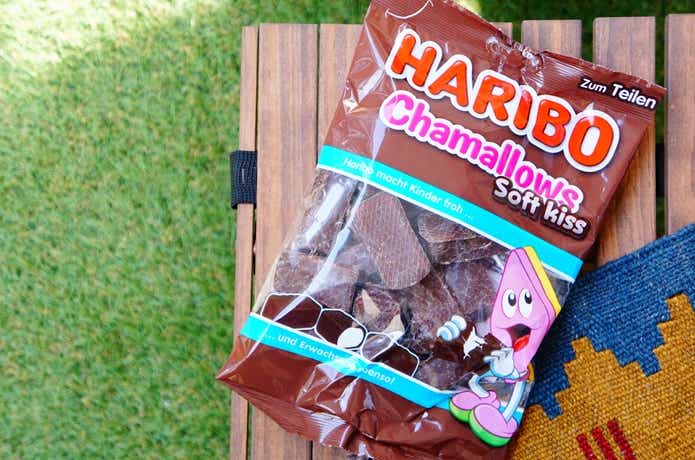 HARIBOのCHAMALLOWSチョコマシュマロパッケージ