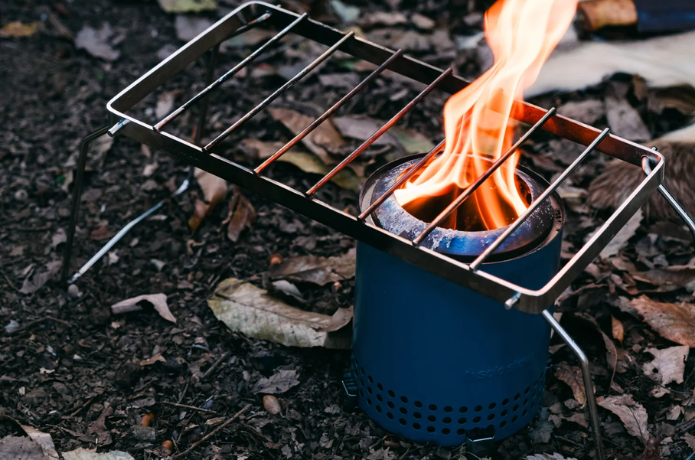 ソロストーブの下に台を置く