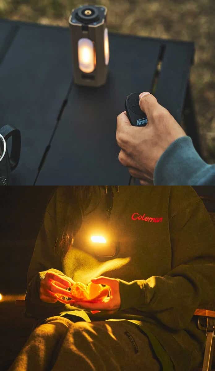 コールマン　「コンパクトパネルライト」と「ハンズフリーライト」