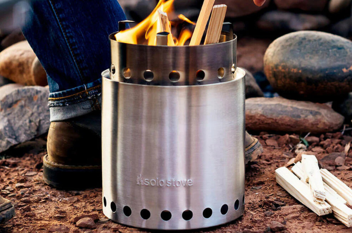 ソロストーブ キャンプファイヤーで焚き火