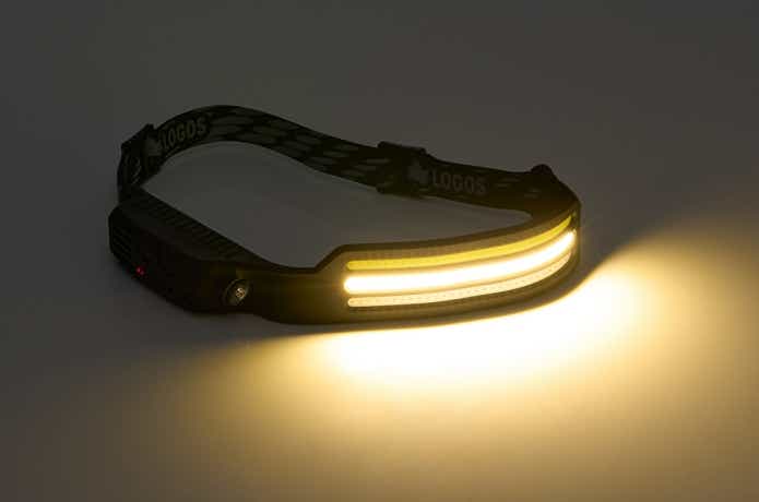 ロゴス新作ヘッドライト 野電 ノンタッチヘッドバンドライト・USB