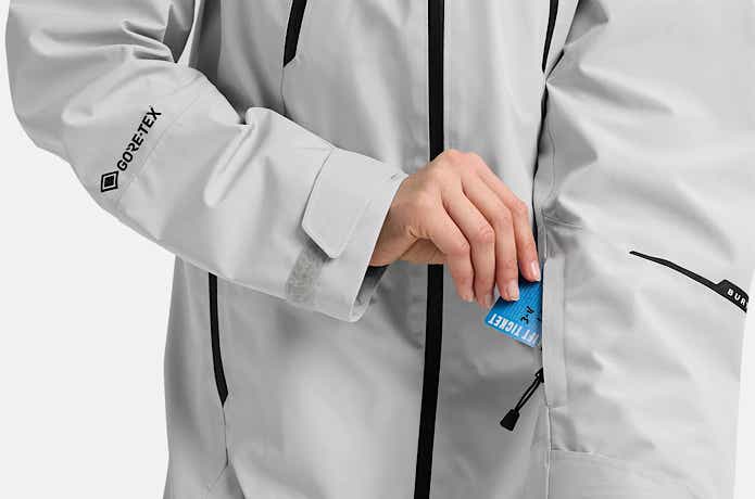 Burton リザーブ GORE-TEX 2L ジャケットのリフトパスポルダー