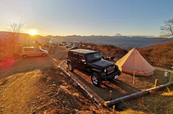 ほったらかしキャンプ場の日の出