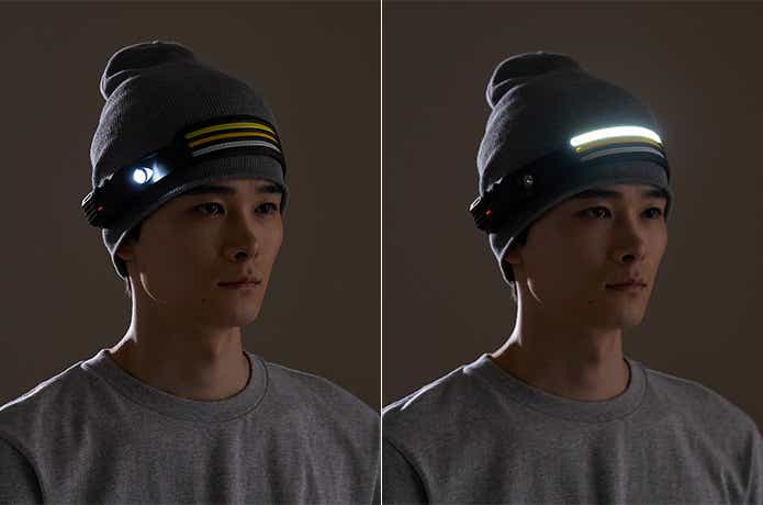 ロゴス新作ヘッドライト 野電 ノンタッチヘッドバンドライト・USB