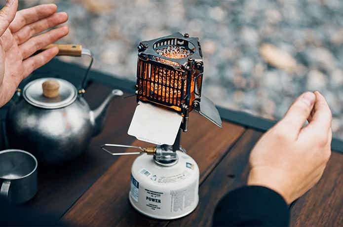 Springhill「朱雀 アウトドアヒーター」使用時