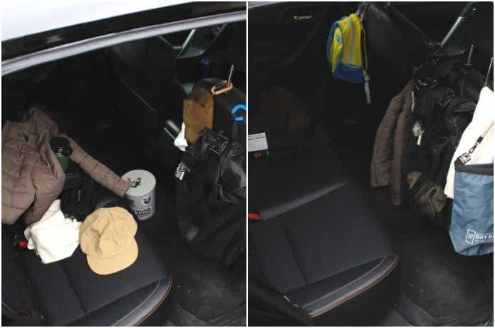 フィットハンガーをクルマで使用のビフォーアフター