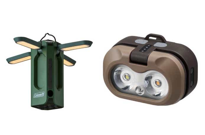 コールマン　「コンパクトパネルライト」と「ハンズフリーライト」