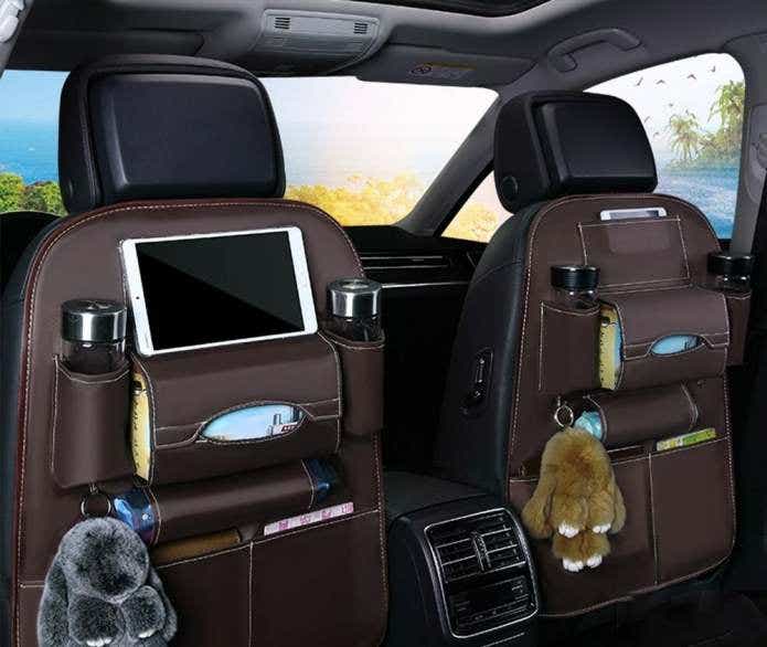 タブレットケース付きシートバックポケット