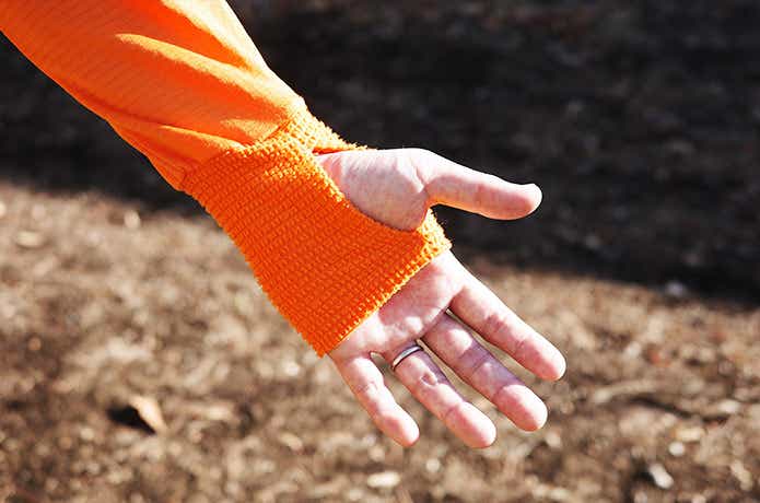 瞬暖GRID-TEC+の袖口