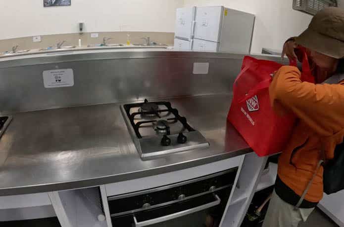 キャンプ場の冷蔵庫