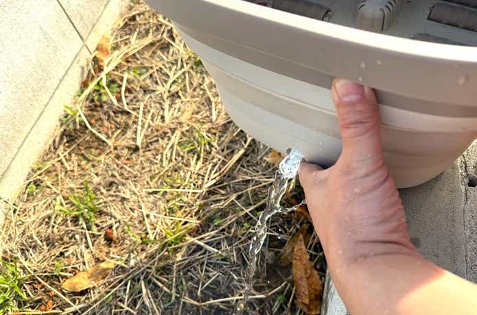 サンコー「あし〜ゆ2」_排水時