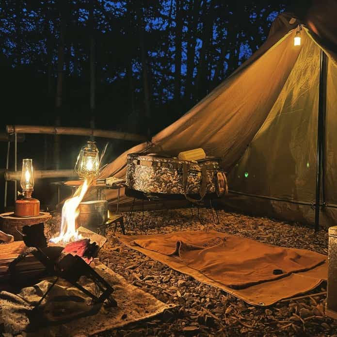 なおさんがキャンプをはじめた頃のテントサイト