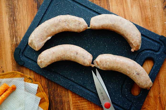 業務スーパーの「こだわり生フランク（プレーン）」開封したところ