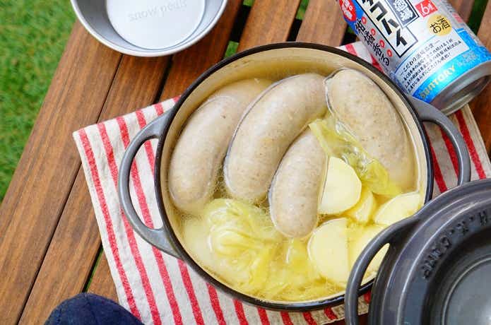 業務スーパーの「こだわり生フランク（プレーン）」を煮込んだところ