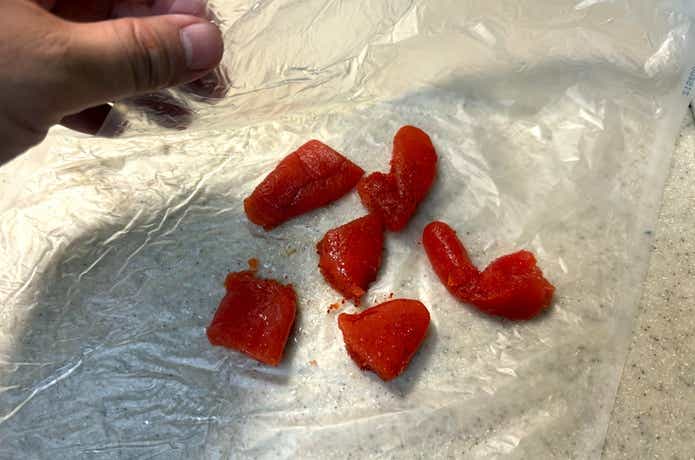 ピチットシート_明太子包む