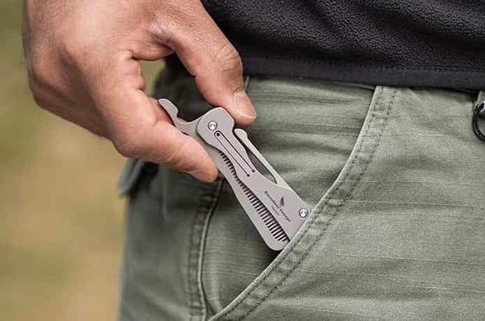 チタン折りたたみ式コーム