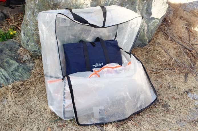 ディムパに焚き火グッズをまとめている