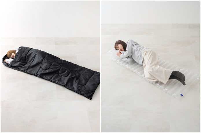 スリコの防災シュラフと防災エアマット