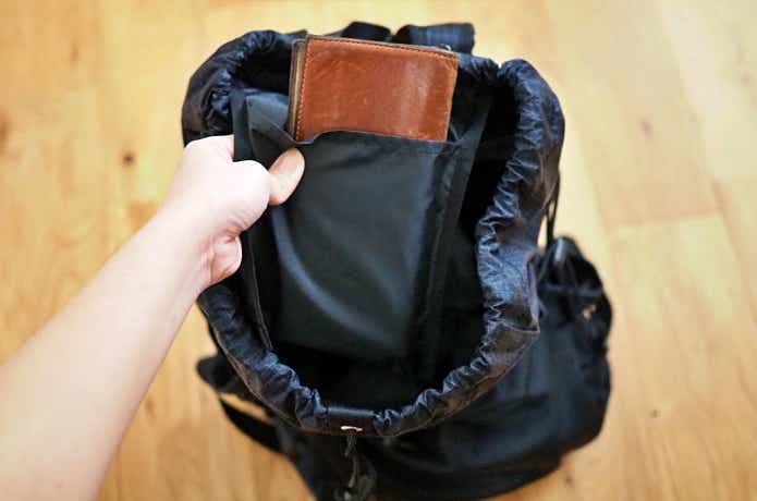 無印良品の撥水リップストップリュックサック