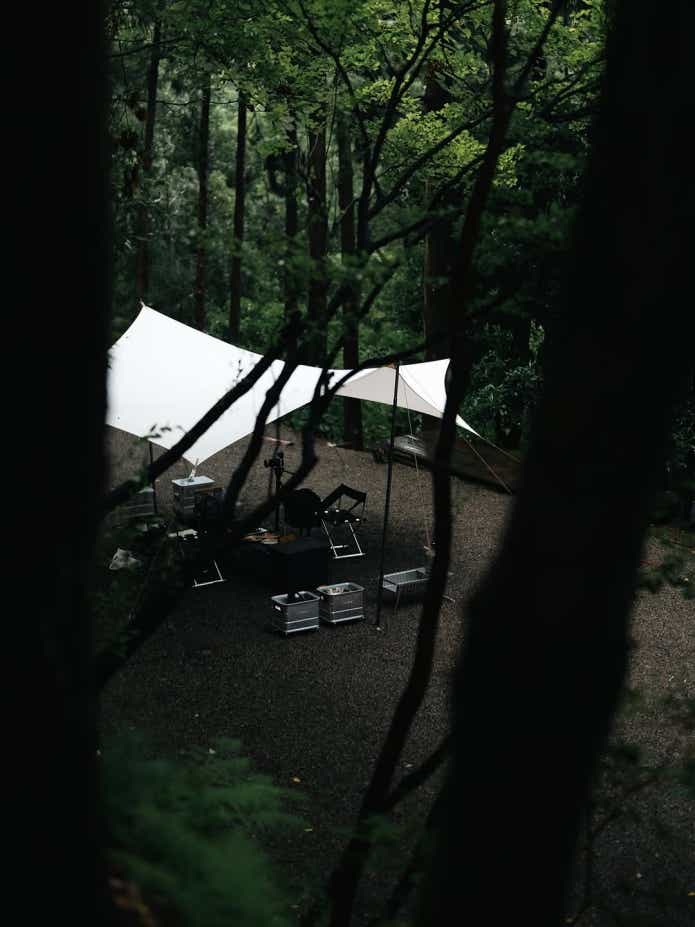 プラージュフォレでキャンプしている一枚