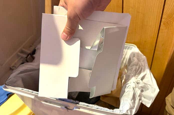 「使い捨て紙鍋」_廃棄