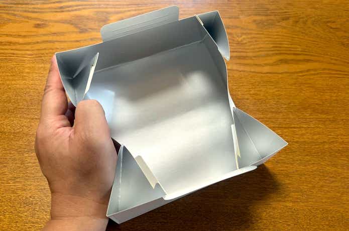 「使い捨て紙鍋」_組み立て時