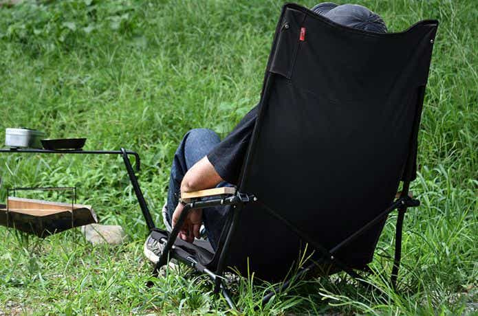 フィールドア フィールドチェア ハイバックの後