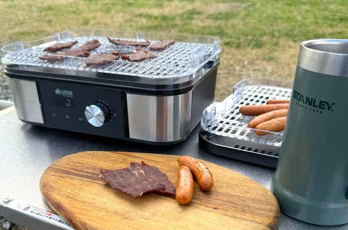 LOGOS「エレキャン・HIMONOドライヤー」キャンプ使用時