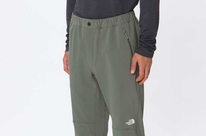 ザ・ノース・フェイス アルパインライトパンツ（メンズ）のウエスト部分