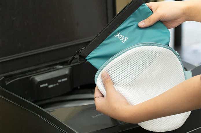 DOD ミッツ・ワケポーチを洗濯ネットに入れる