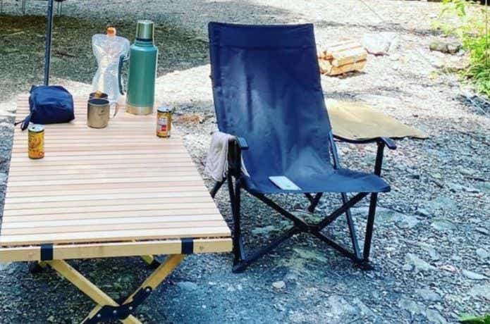 キャンピングムーン 焚き火ローチェア ハイバックコットン