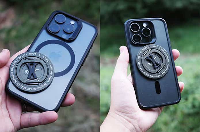 ROOT CO.「グラビディマグネットリング for MagSafe」スマホ装着