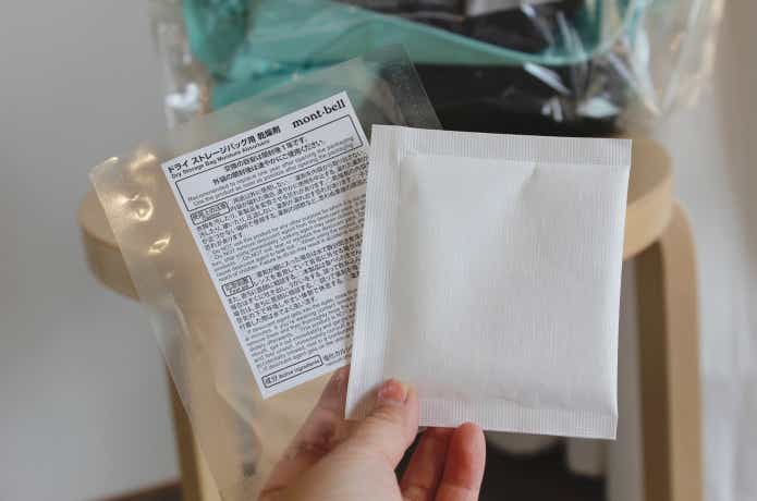 ドライストレージバッグの乾燥剤