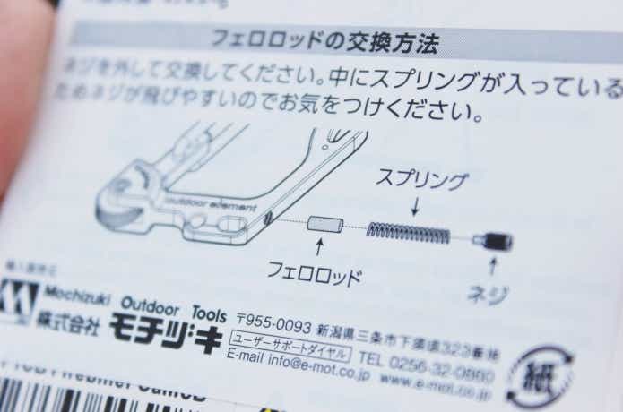 ファイヤービナーのパッケージ