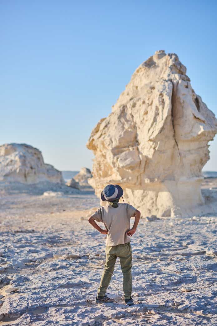 父と子でエジプトキャンプ
