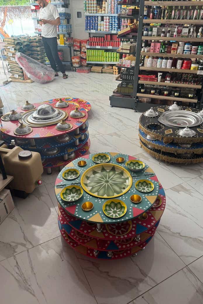 父と子の２人でエジプトキャンプ