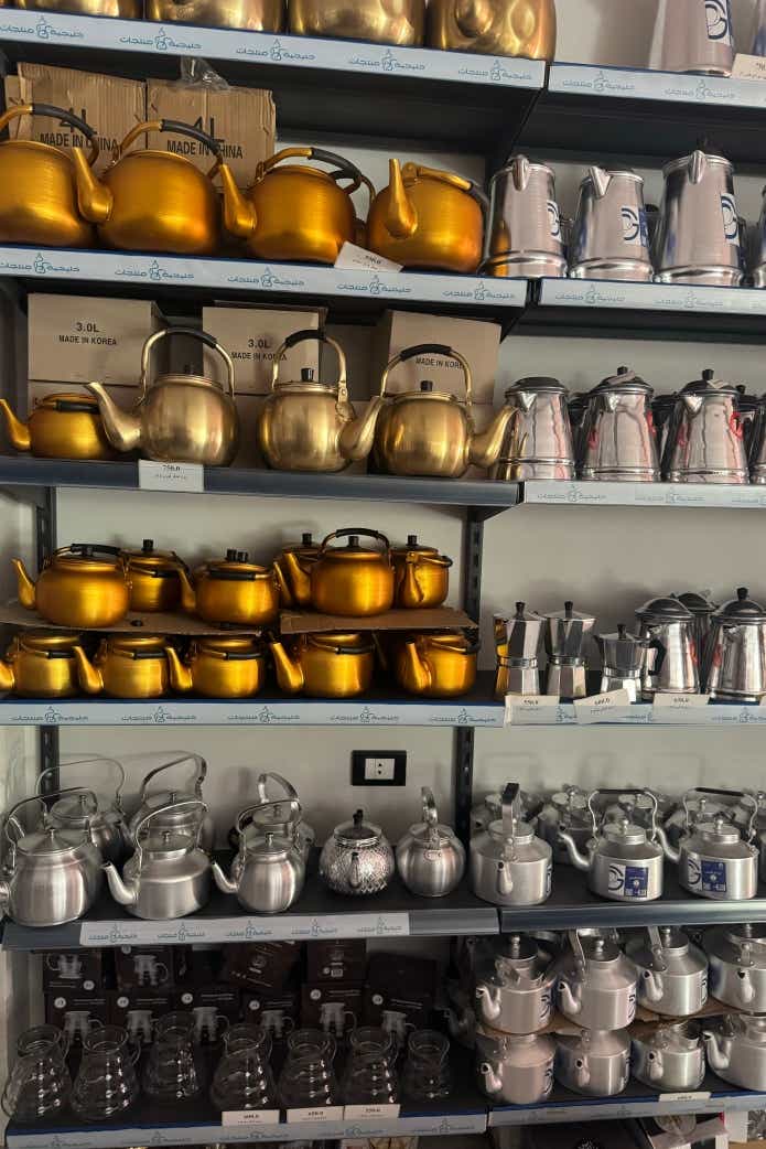 父と子の２人でエジプトキャンプ