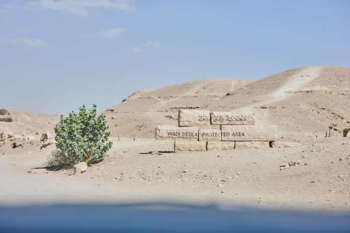 父と子の２人でエジプトキャンプ