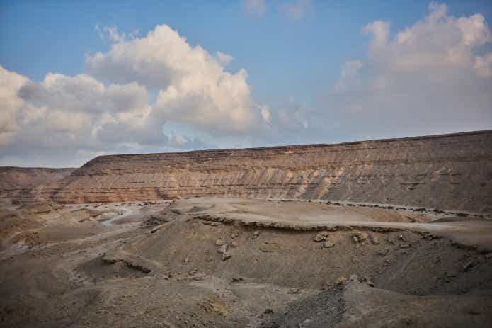 父と子の２人でエジプトキャンプ