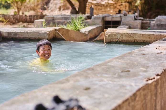 父と子でエジプトキャンプ