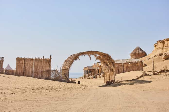 父と子でエジプトキャンプ