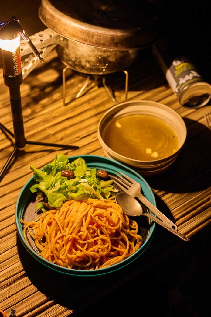 父と子でエジプトキャンプ