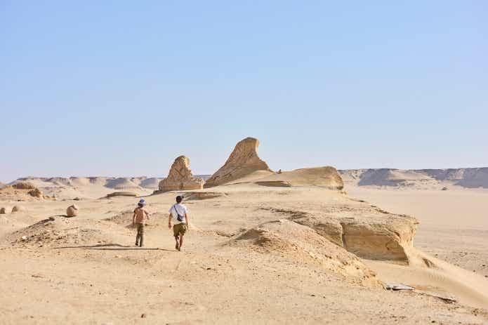 父と子でエジプトキャンプ